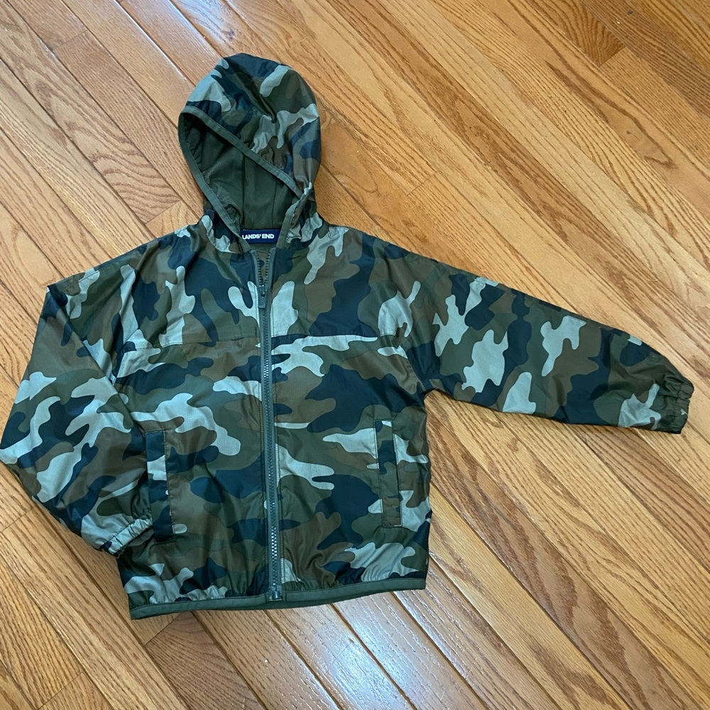 Lands End Packable Waterproof Rain Jacket - Kids